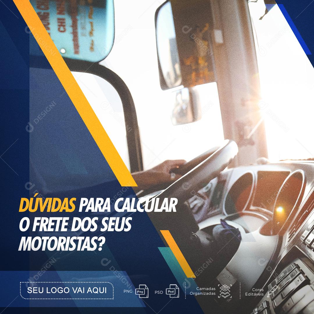 Duvidas Para Calcular o Frete Dos Seus Produtos Social Media PSD Editável