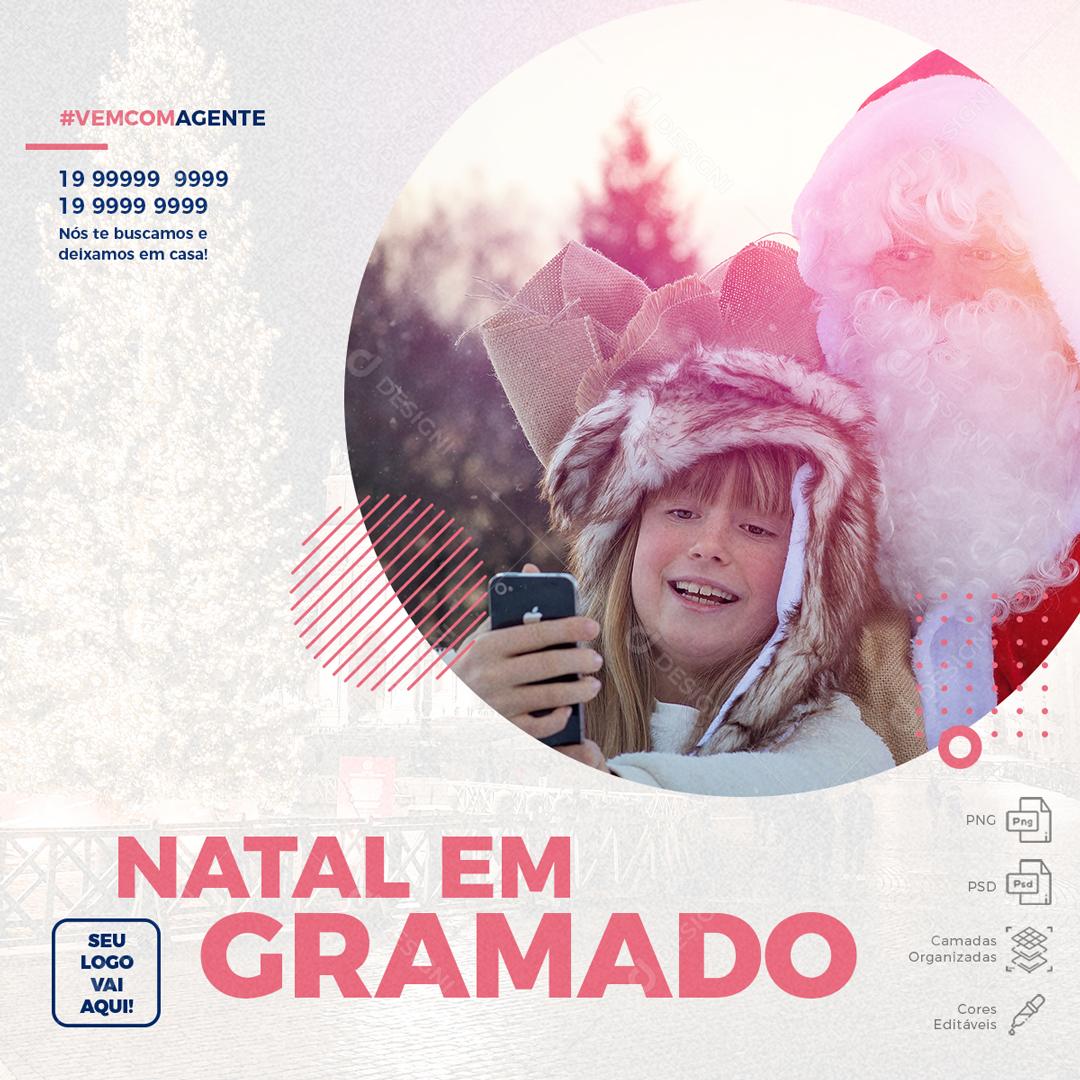 Viagem Venha Passar O Natal Em Gramado Social Media PSD Editável