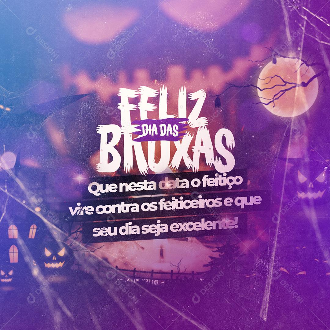 Feliz Dia Das Bruxas Halloween Social Media PSD Editável