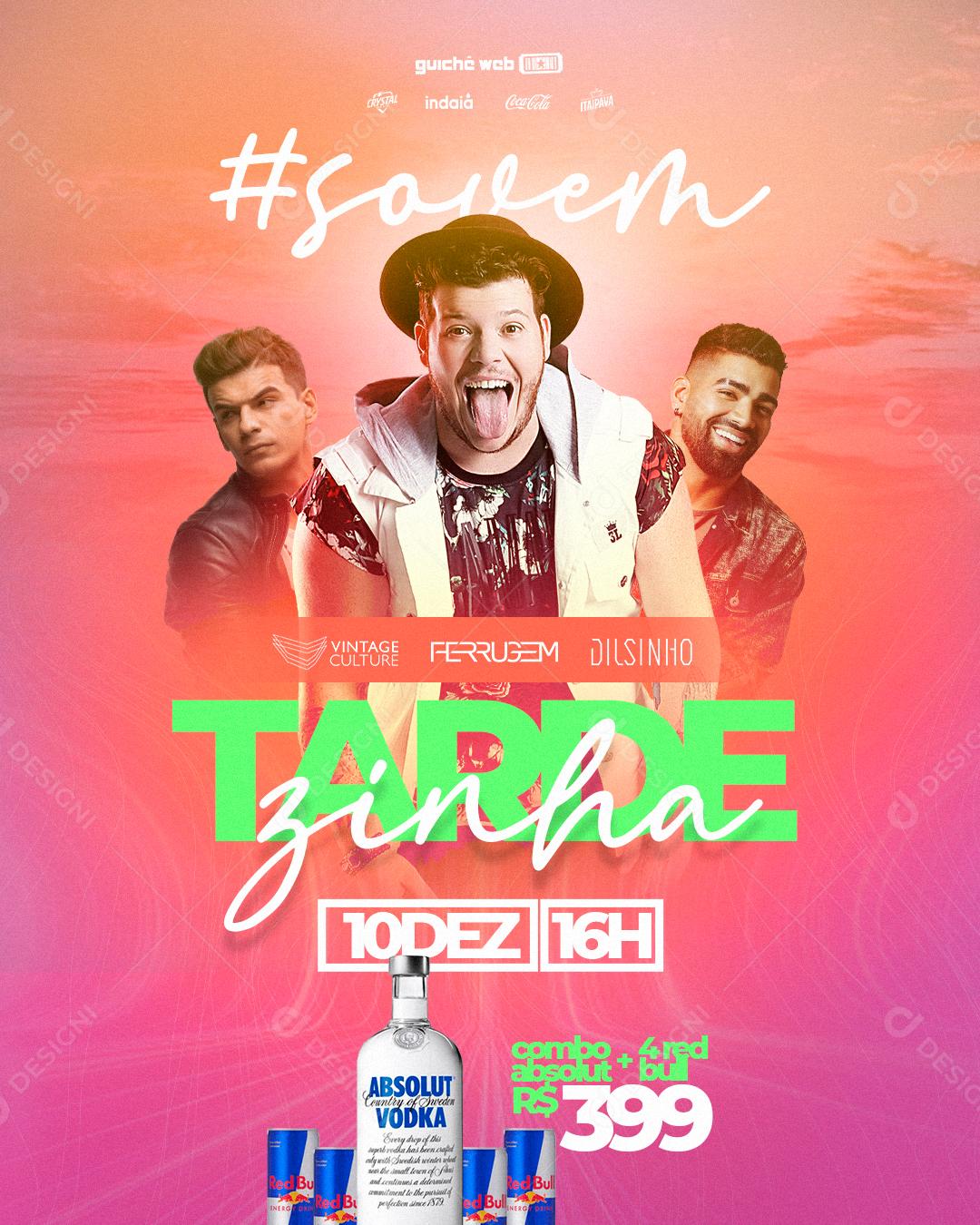 Flyer Tardezinha Social Media PSD Editável