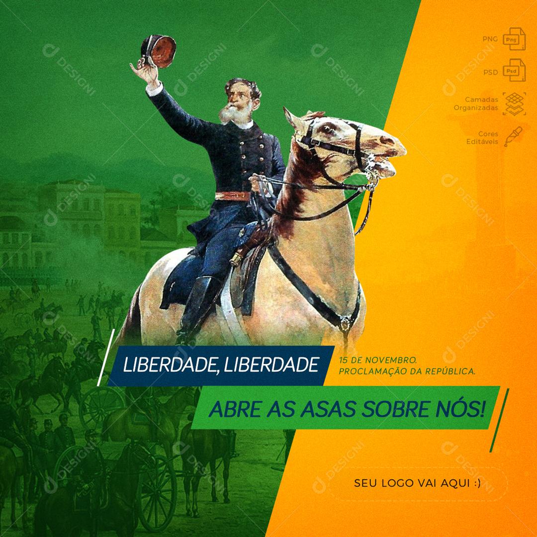 Liberdade Liberdade Abres as Azas Social Media PSD Editável