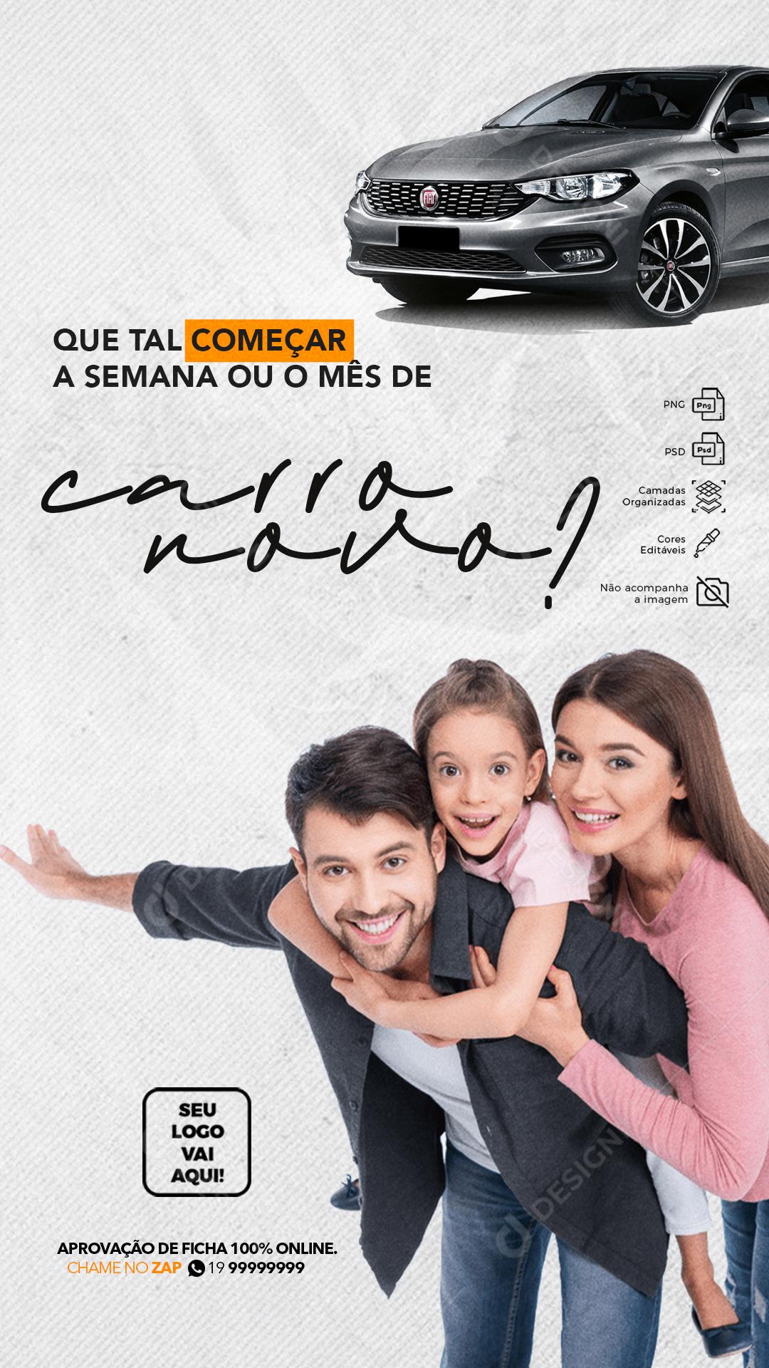 Que Tal Começar O Mês Ou A Semana De Carro Novo Social Media PSD Editável