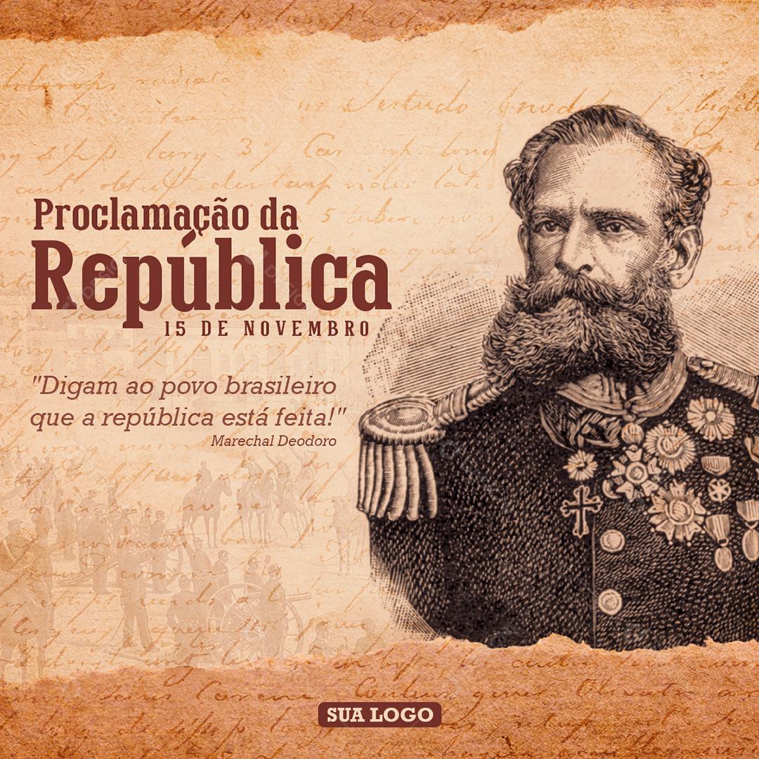 Post Feed Proclamação da República Social Media PSD Editável