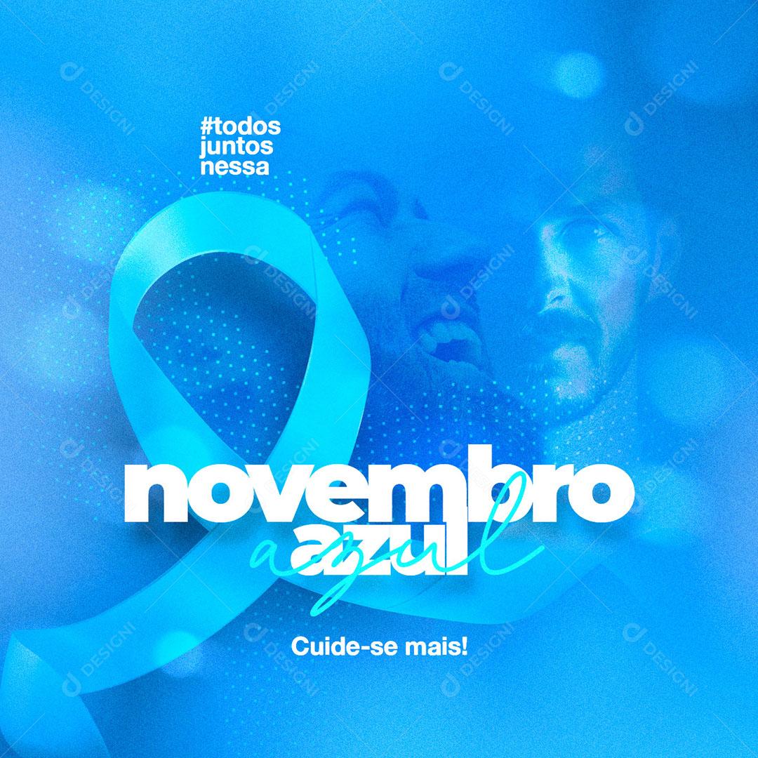 Post Feed Data Comemorativa Novembro Azul Social Media PSD Editável