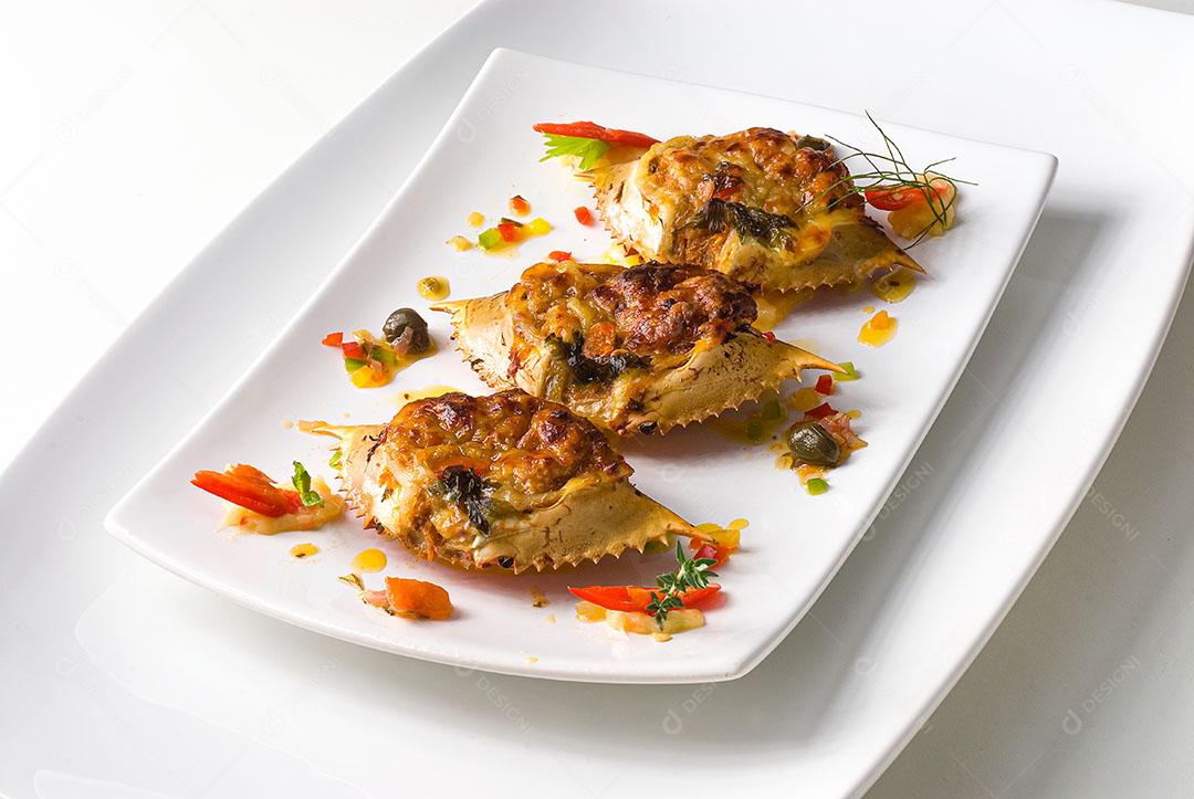 Casquinha de Caranguejo, Entrada Principal Antes da Degustação de Frutos do Mar Imagem JPG