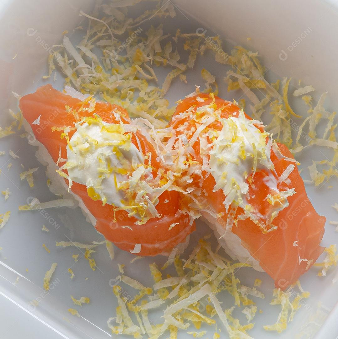 Japanese Food Salmon Nigiri