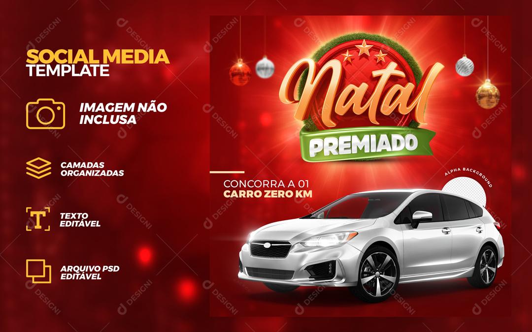 Natal Premiado Concorra A Um Carro 0 Km Social Media PSD Editável