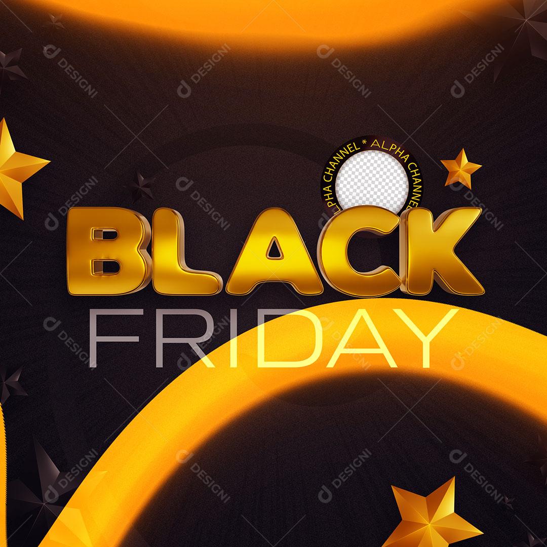 Black Friday Texto 3D Para Composição PSD