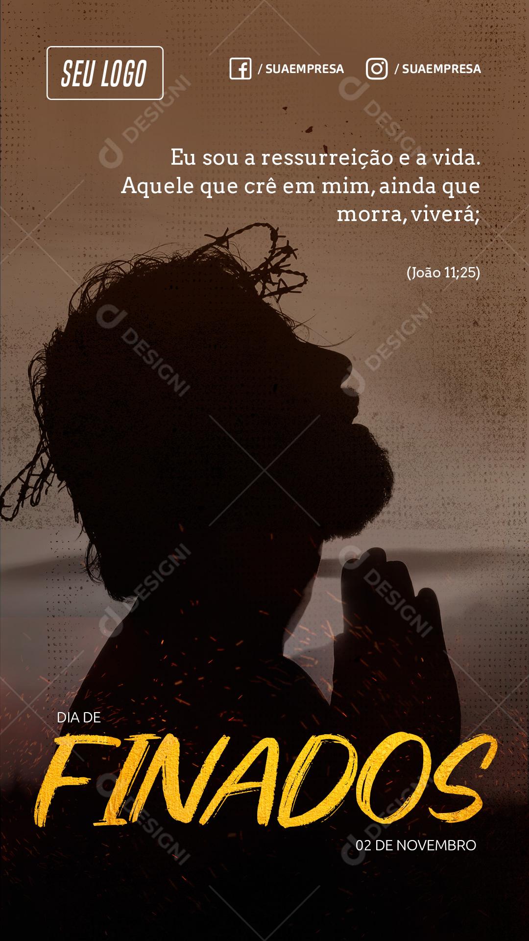 Dia De Finados Dia 2 De Novembro Social Media PSD Editável