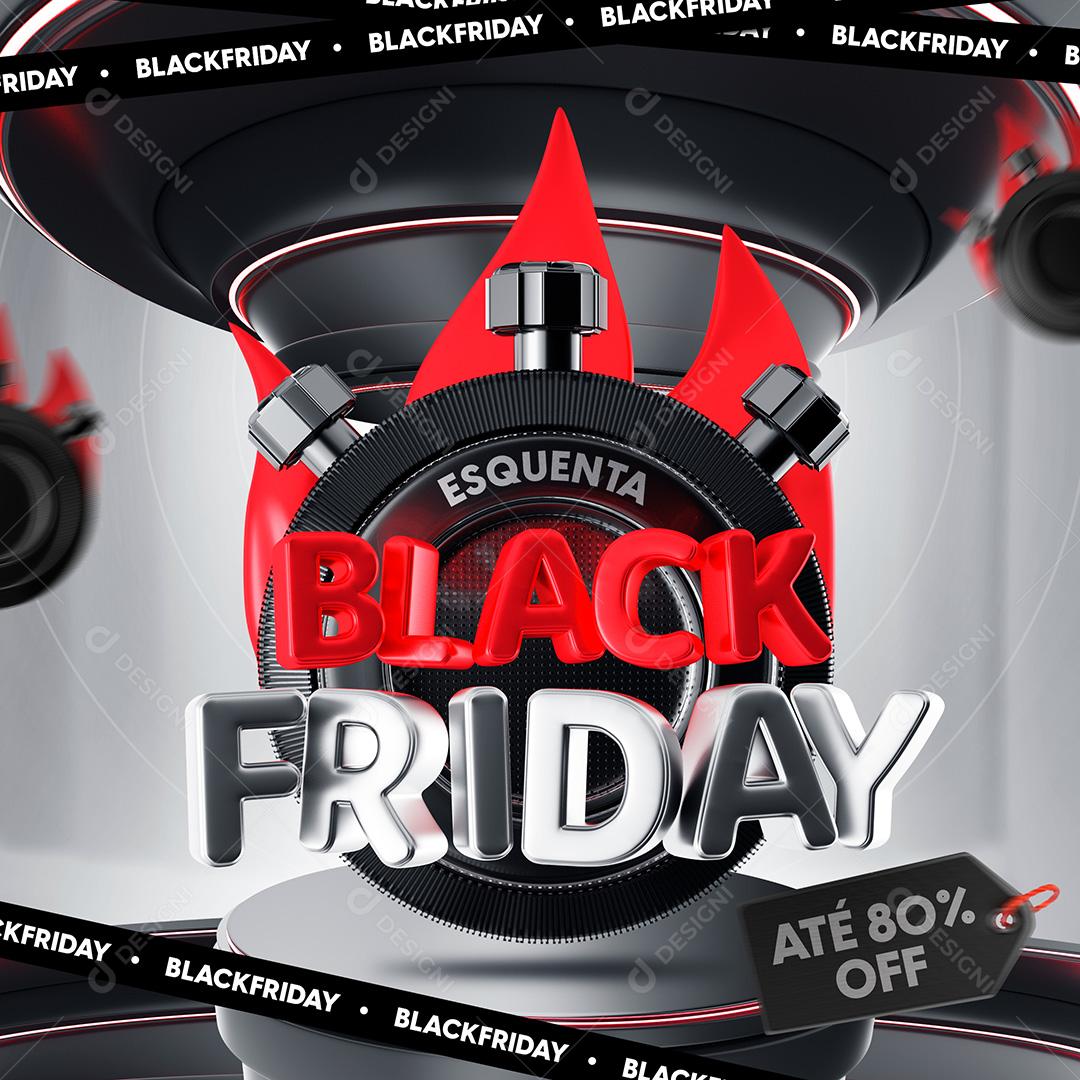 Esquenta Black Friday Social Media PSD Editável