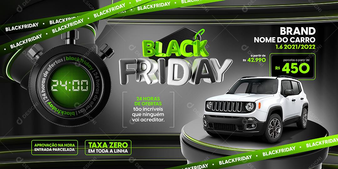 Black Friday Concessionária Carros Automóveis Social Media PSD Editável