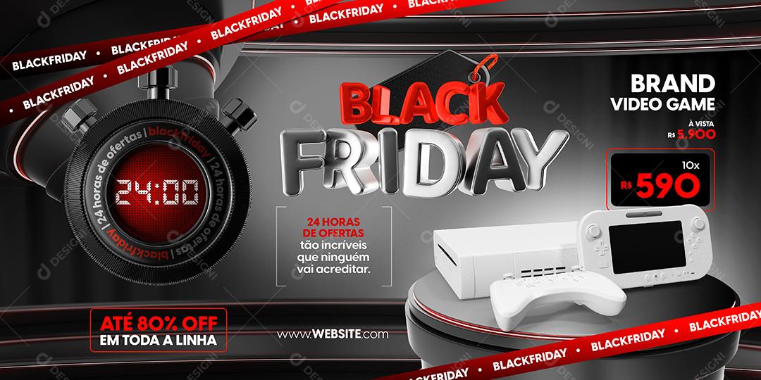 Black Friday Consoles Video Games Eletrônicos Social Media PSD Editável