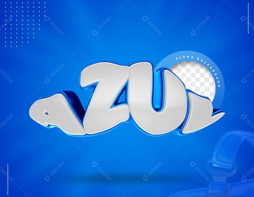 Azul Selo 3D Para Composição PSD