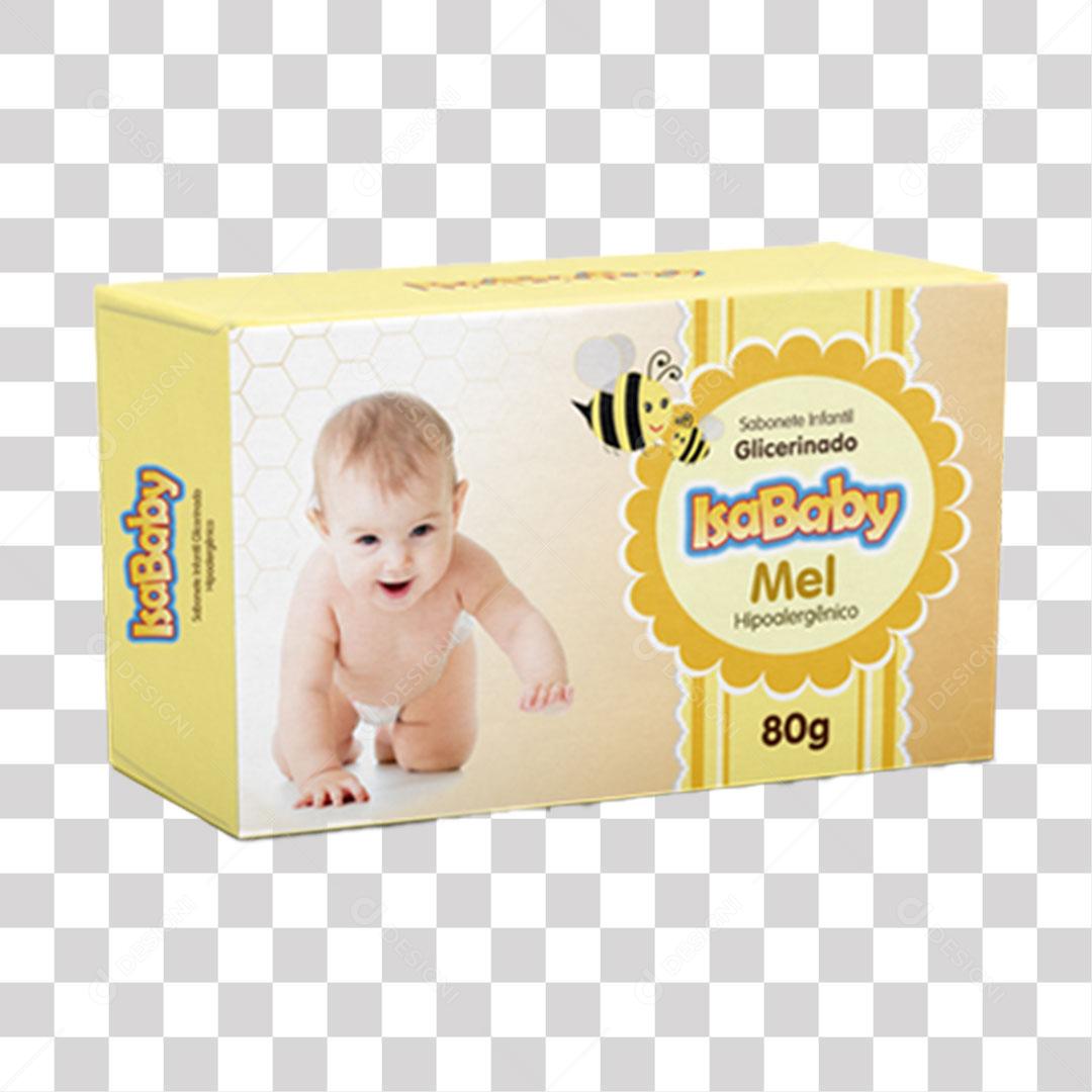 Sabonete Isababy Mel 80G PNG Transparente Sem Fundo