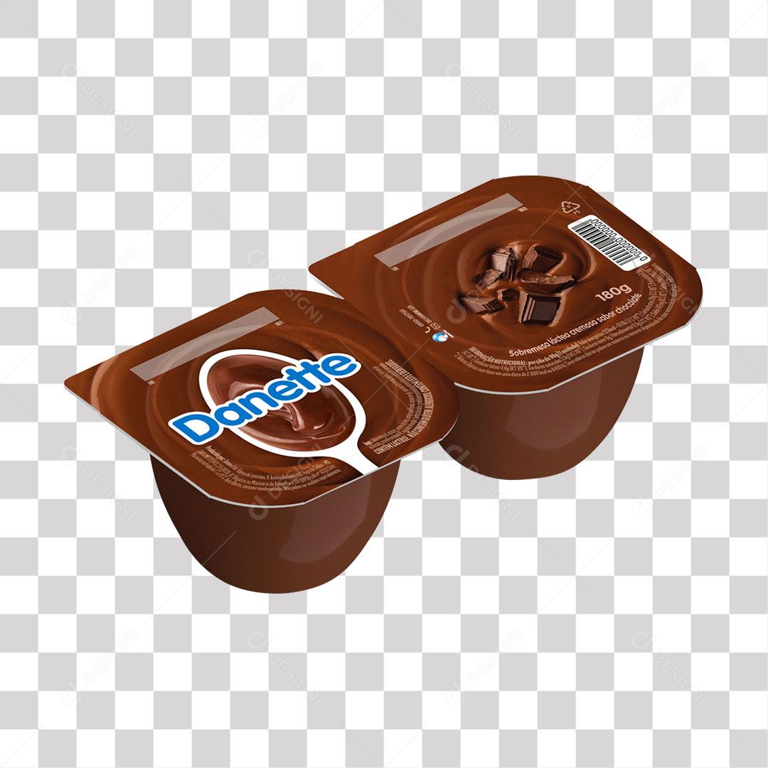 Sobremesa Danone Danette Chocolate PNG Transparente Sem Fundo