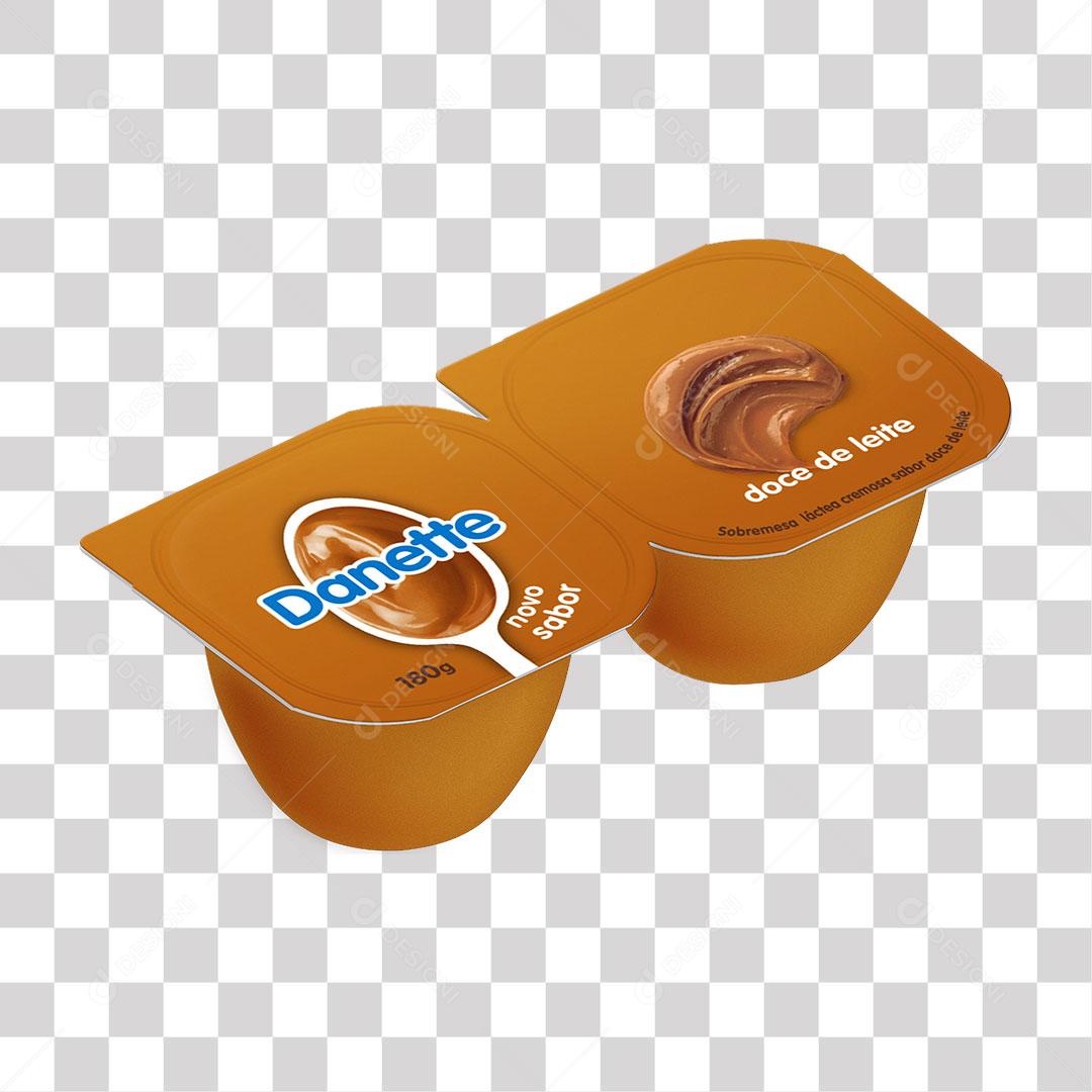Sobremesa Danone Danette Doce de Leite PNG Transparente Sem Fundo