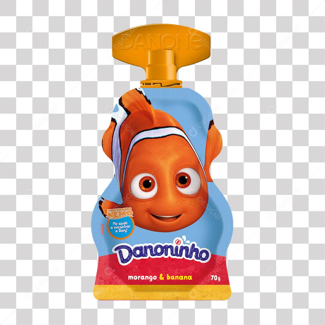 Peti Suisse Danoninho Pra Levar Morango e Banana Nemo 70g Imagem PNG Transparente Sem Fundo