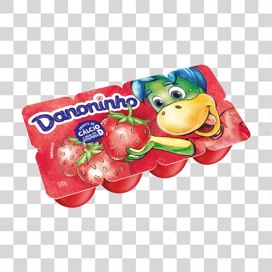 Petit Suisse Danoninho Morango 320g Transparente Sem Fundo