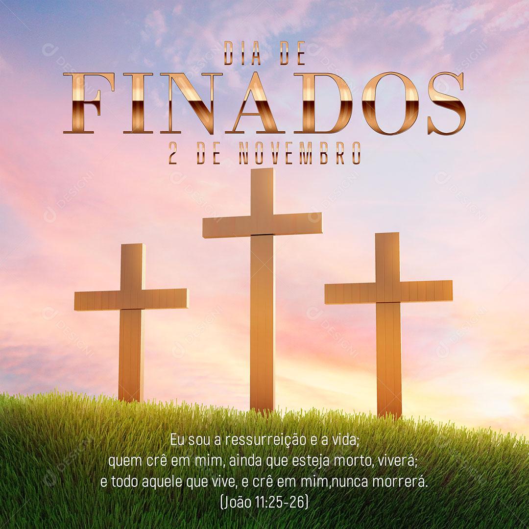 Post Feed Data Comemorativa Dia de Finados 2 de Novembro Social Media PSD Editável