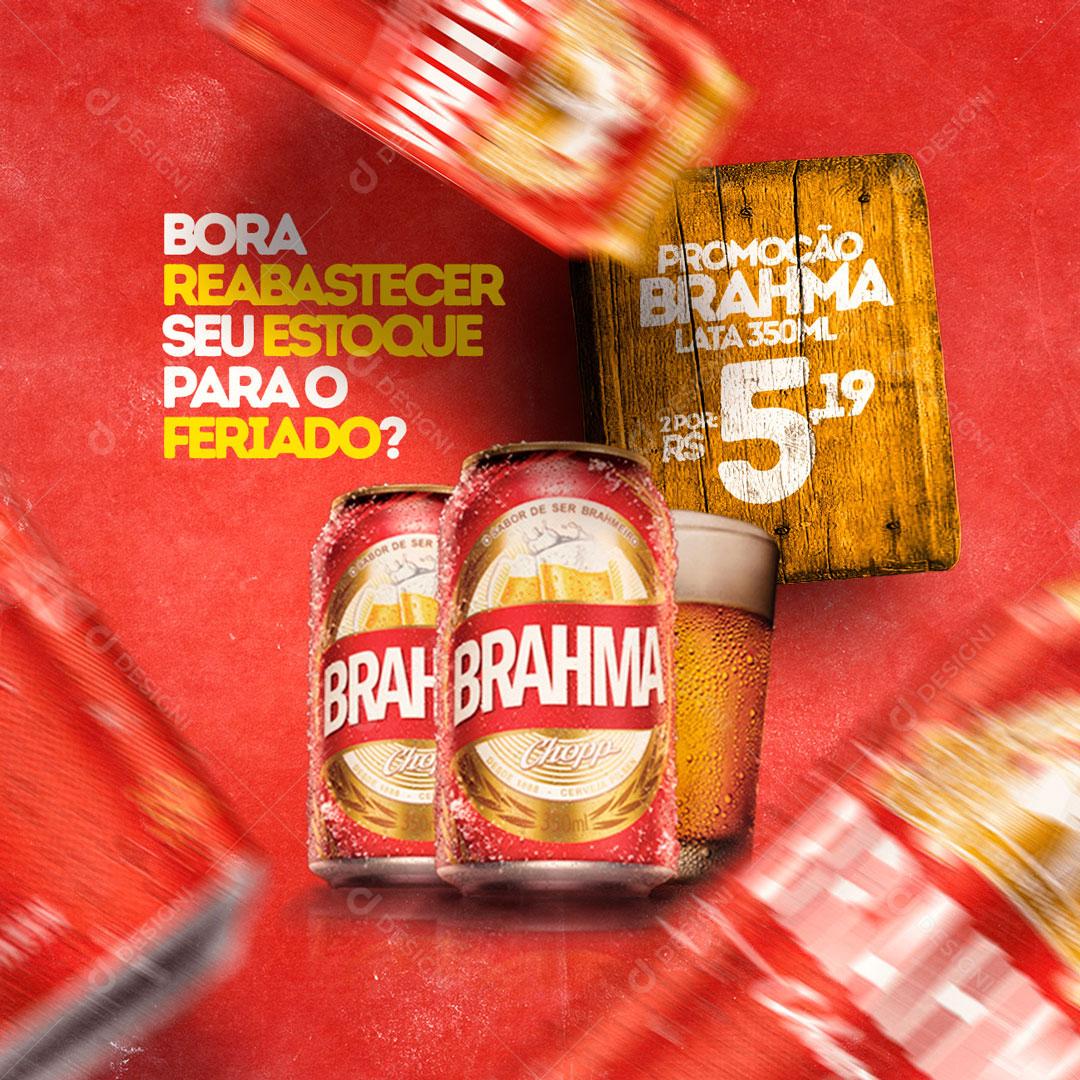 Bora Reabastecer O Seu Estoque Para o Feriado Social Media PSD Editável