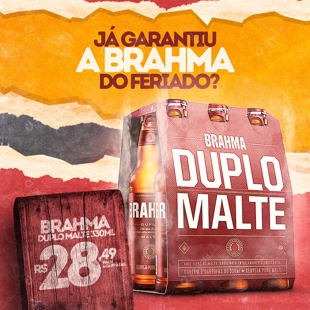 Já Garantiu A Brahma Do Feriado Social Media PSD Editável