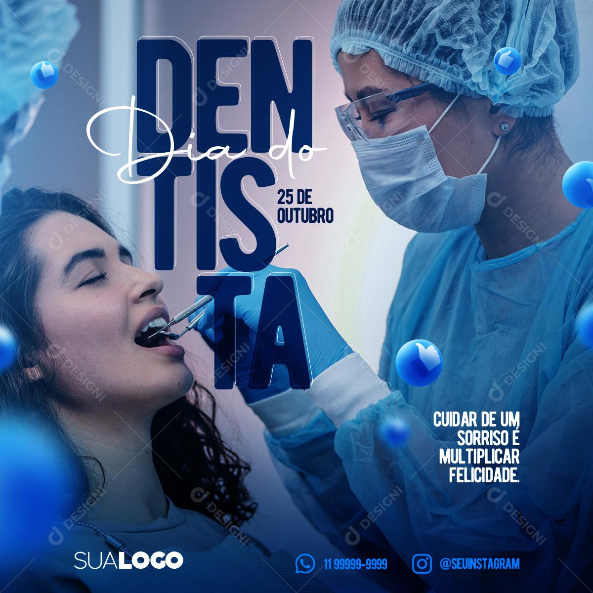 Post Feed Data Comemorativa Dia do Dentista Social Media PSD Editável