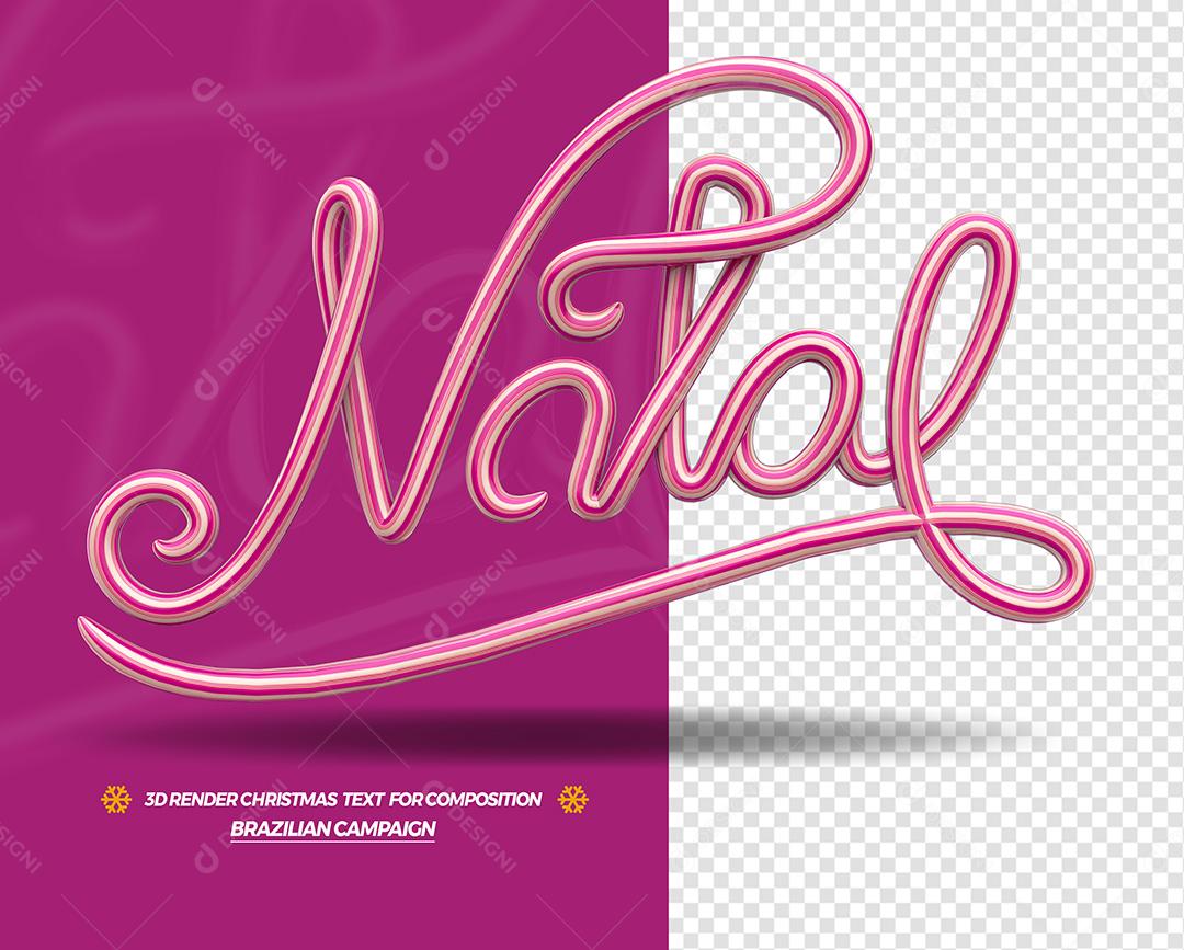 Elemento 3D Para Composição Texto 3D Natal PSD