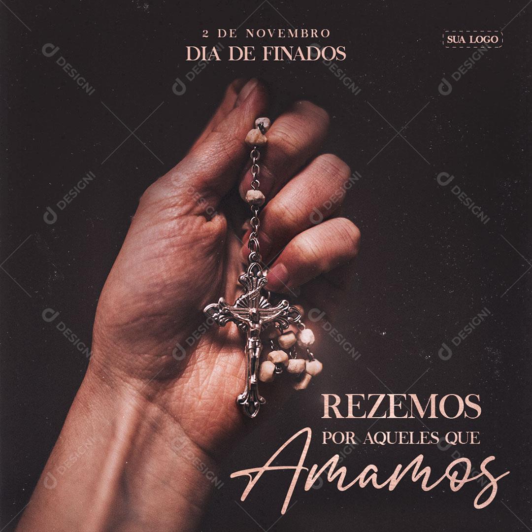 Post Feed Data Comemorativa Dia de Finados 2 de Novembro Social Media PSD Editável