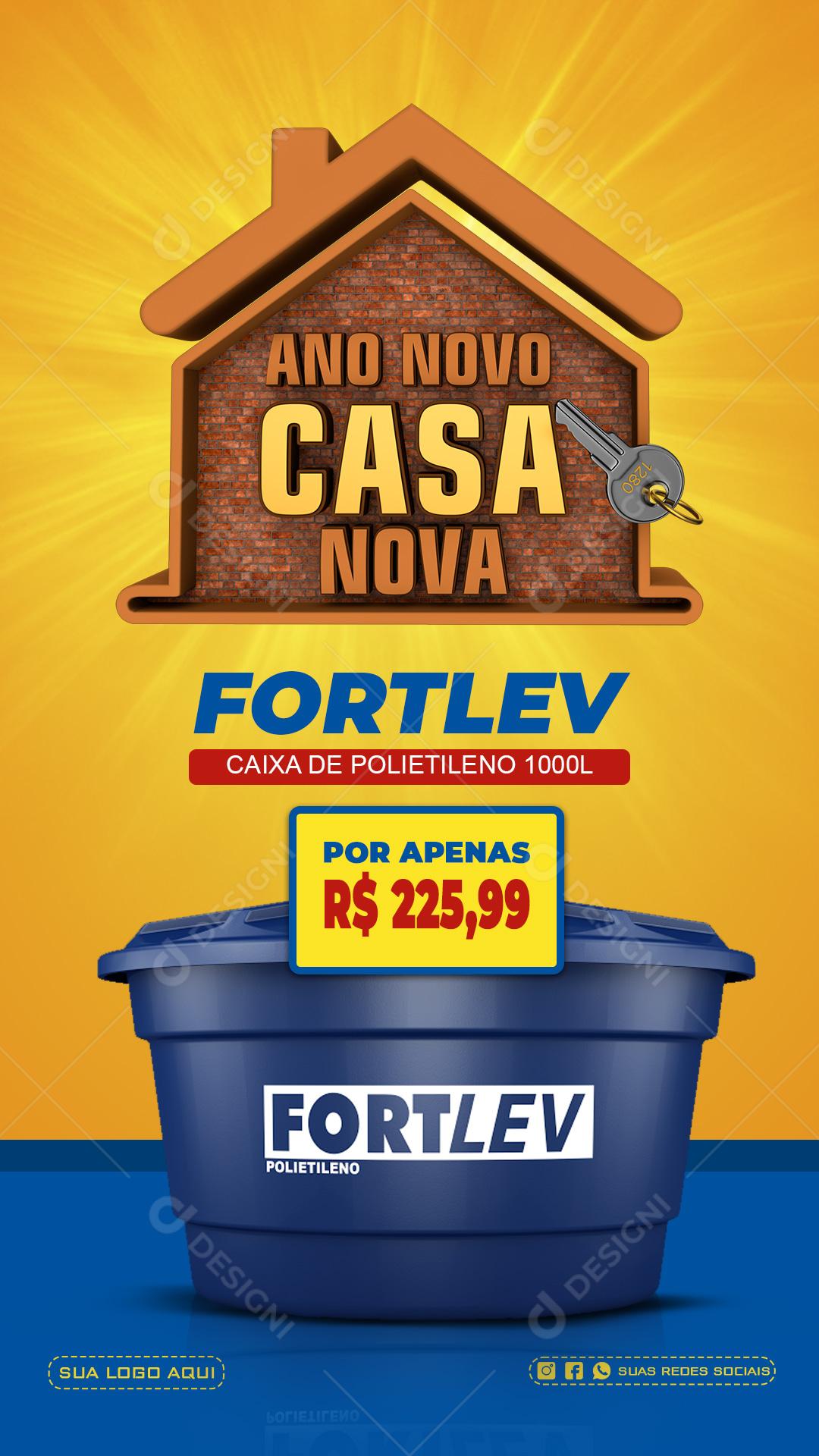 Caixa Dágua Casa Ano Novo Casa Nova Social Media PSD Editável