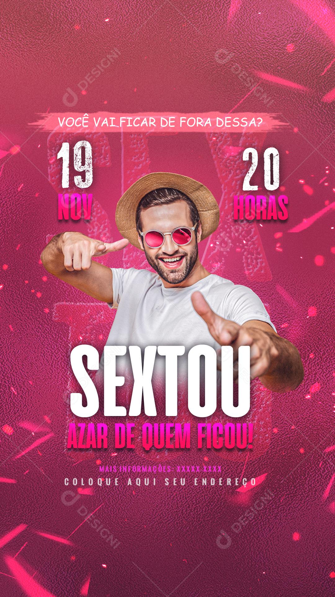 Feed Flayer Sextou Azar De Quem Ficou Social Media PSD Editável