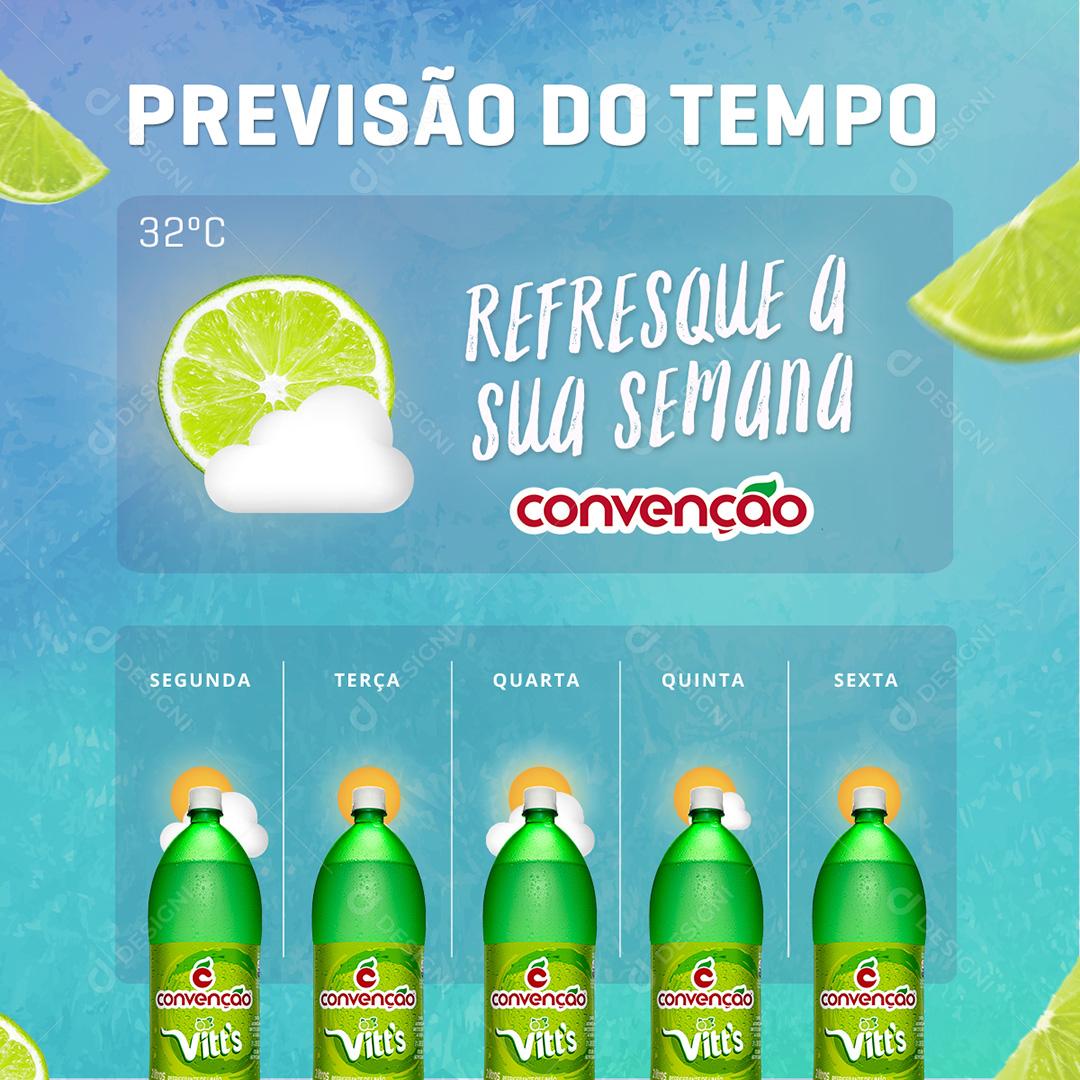 Post Refresque a Sua Semana Convenção Social Media PSD Editável