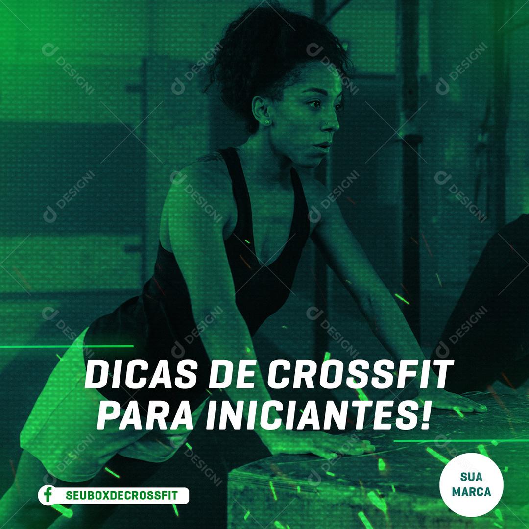 Post Crossfit Dicas Para Iniciantes Social Media PSD Editável