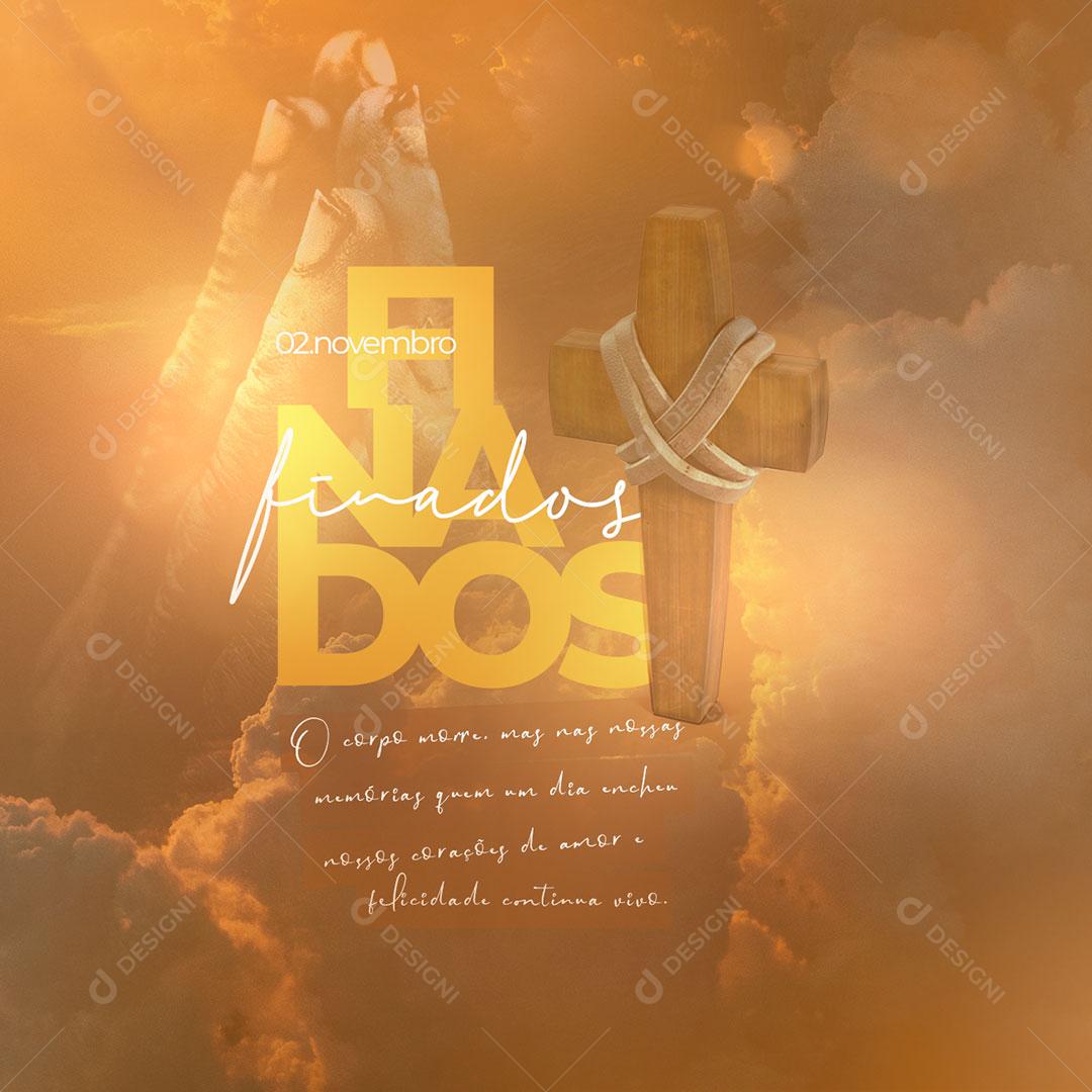 Post Feed Data Comemorativa Dia de Finados 2 de Novembro Social Media PSD Editável