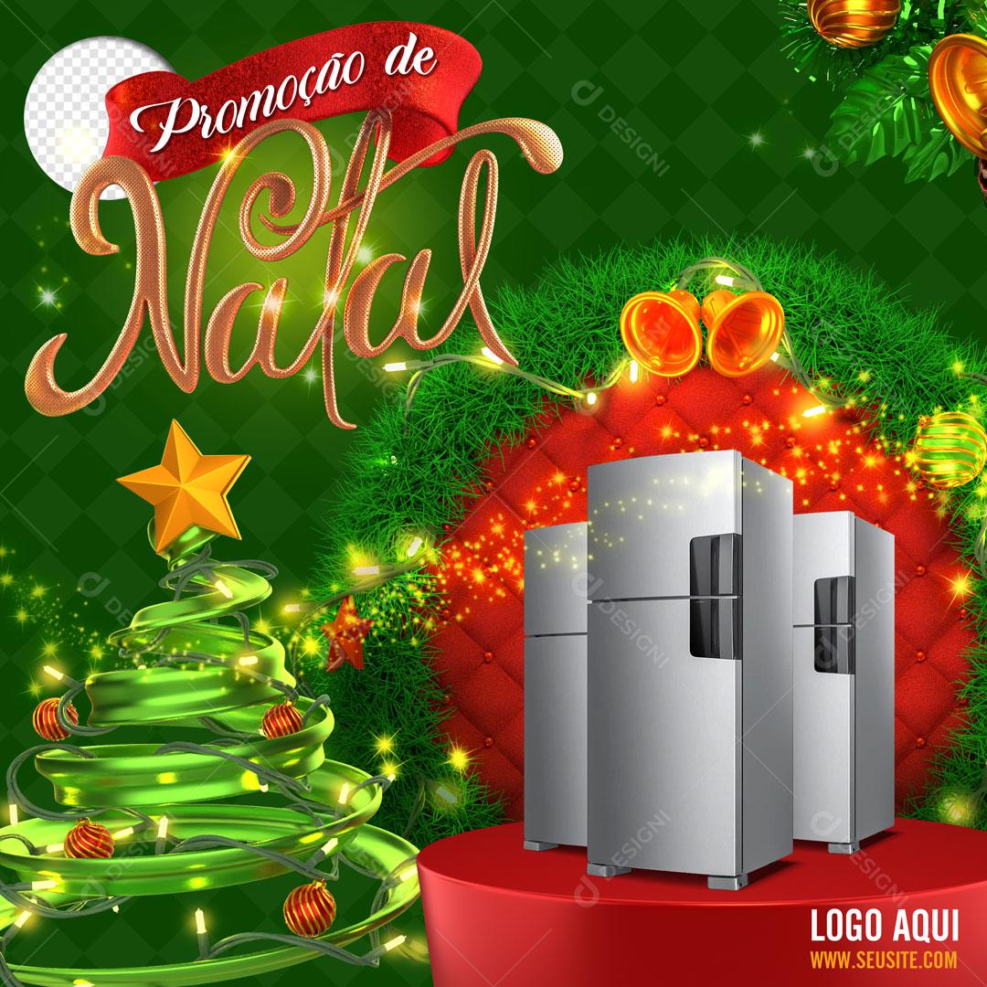 Post Feed Loja Promoção de Natal Produtos Eletrodomésticos Social Media PSD Editável
