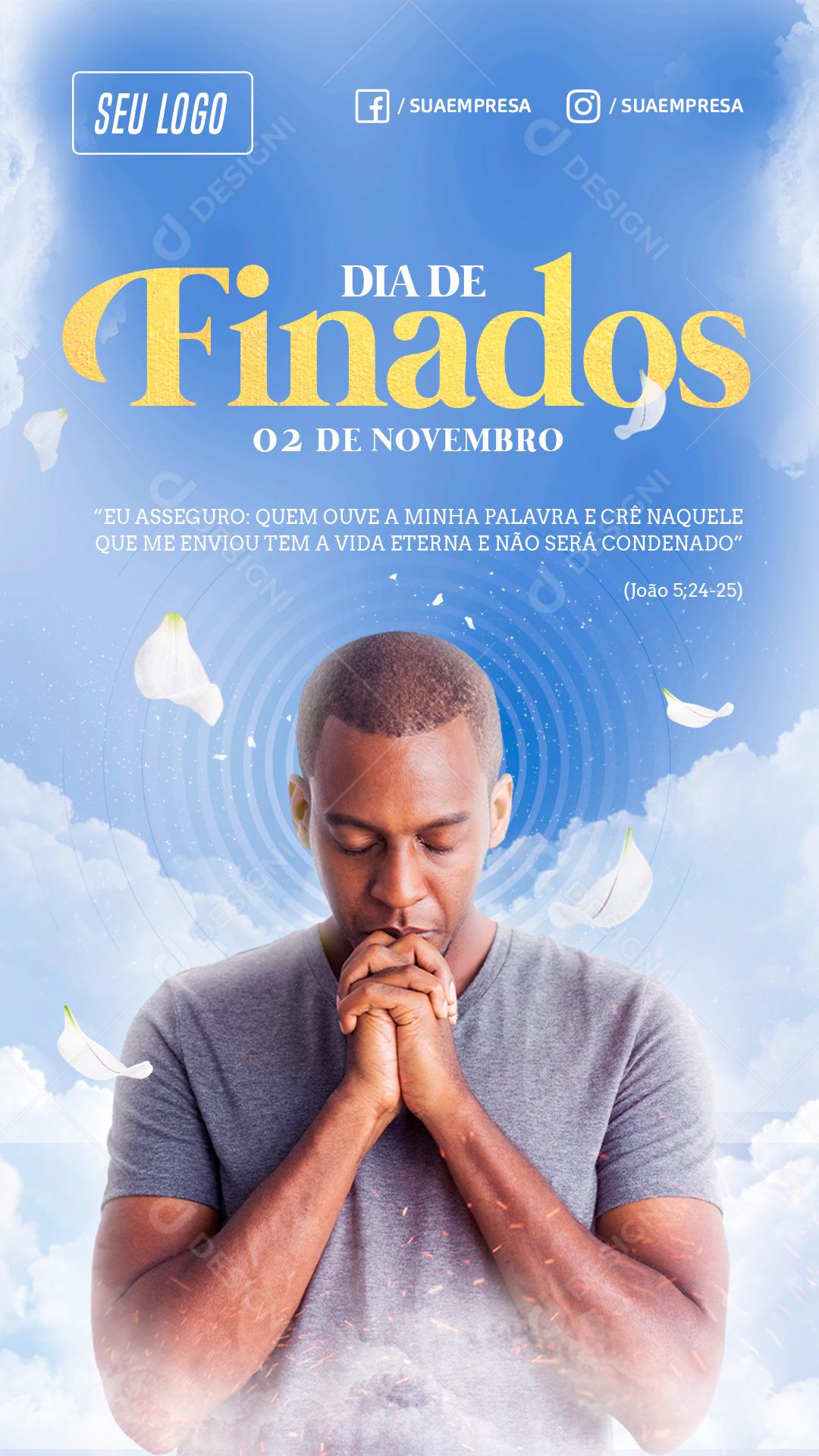 Dia De Finados Dia 2 De Novembro Social Media PSD Editável