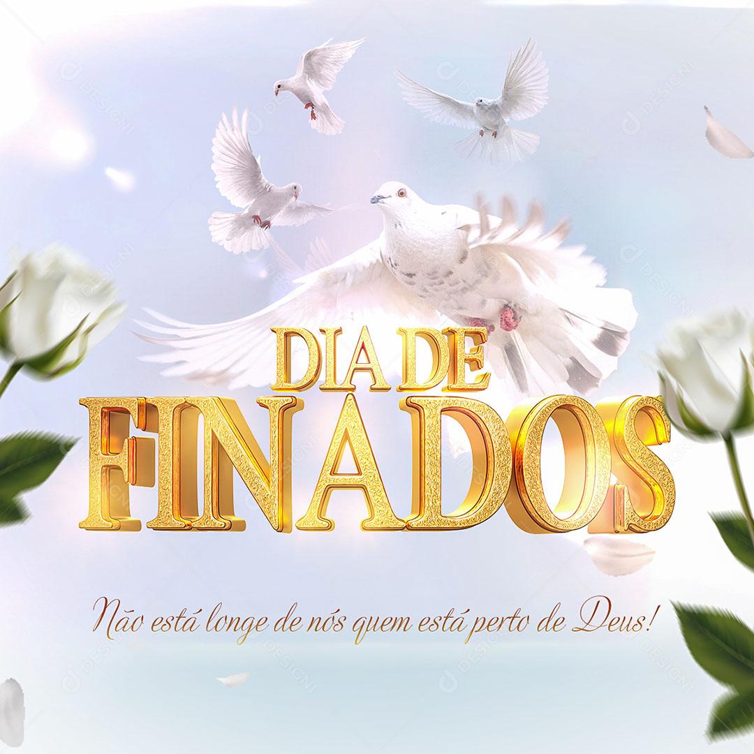 Post Feed Data Comemorativa Dia de Finados 2 de Novembro Social Media PSD Editável