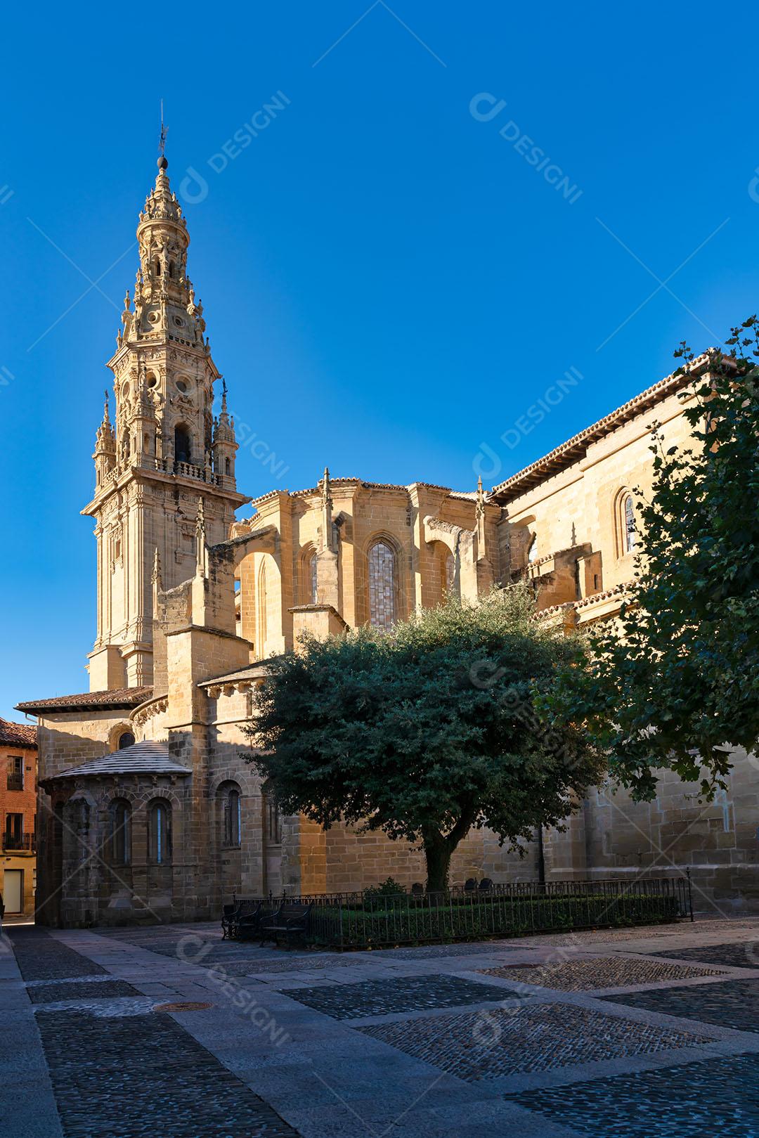 Vista da Catedral de Santo Domingo de La Calzada, La Rioja, Espanha