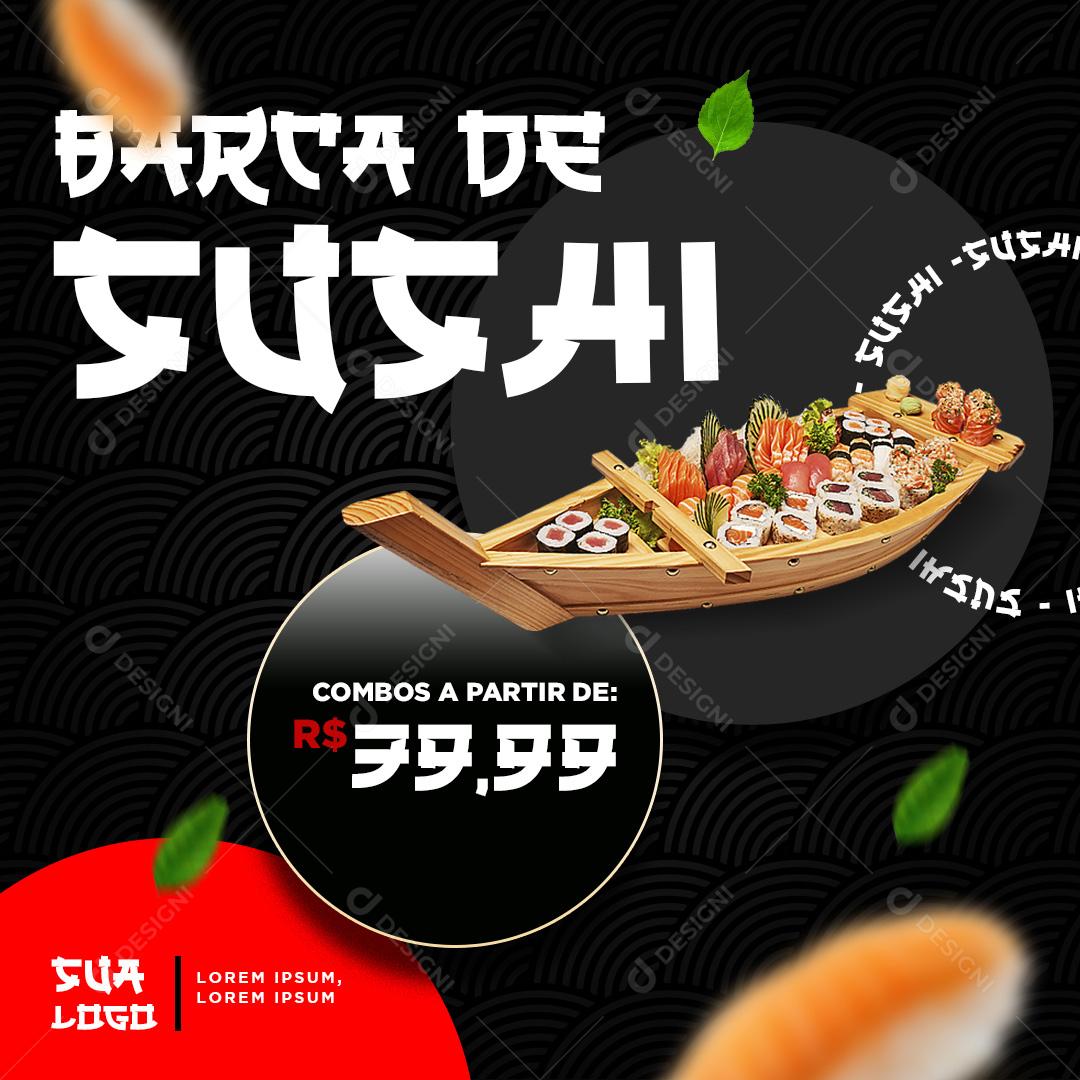 Barca De Sushi Social Media PSD Editável