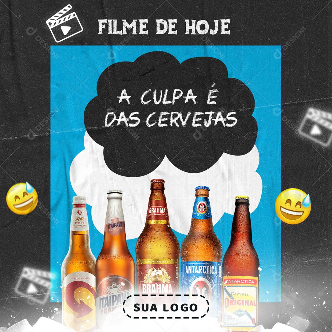 O Filme De hoje E Culpa Da Cereja Social Media PSD Editável