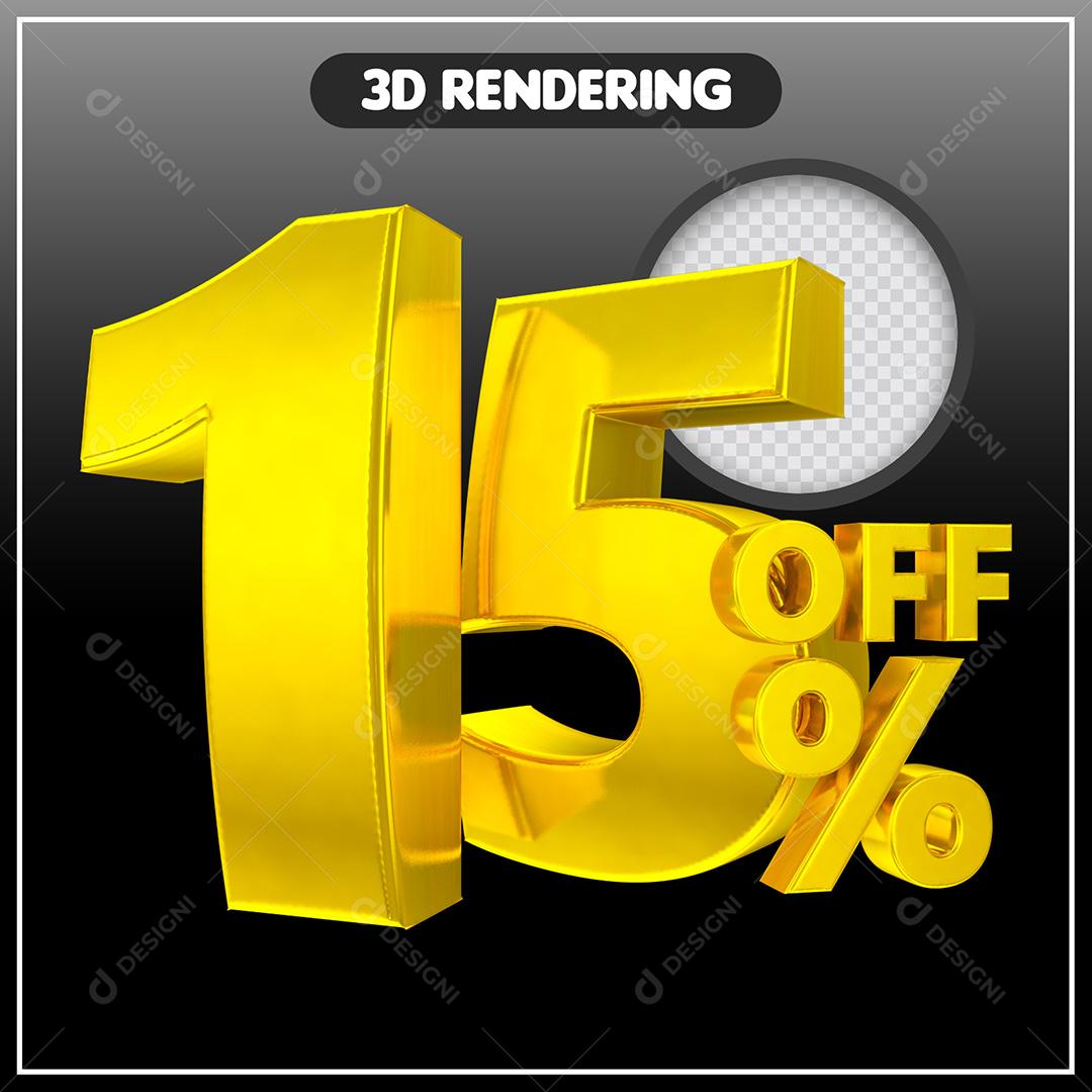 3D Element For Composition 15% OFF Golden PSD