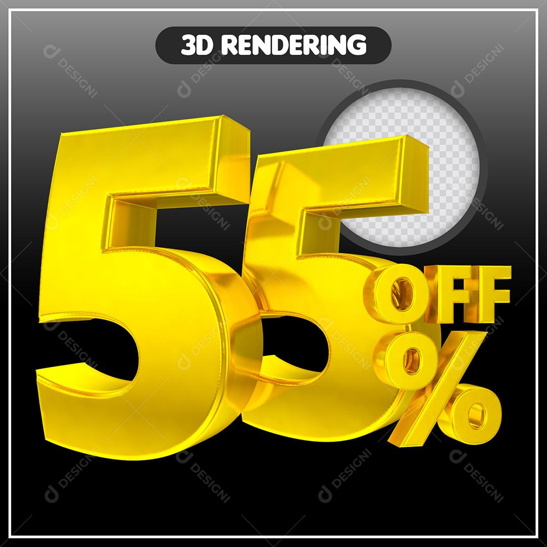 Elemento 3D Para Composição 55% OFF Dourado PSD