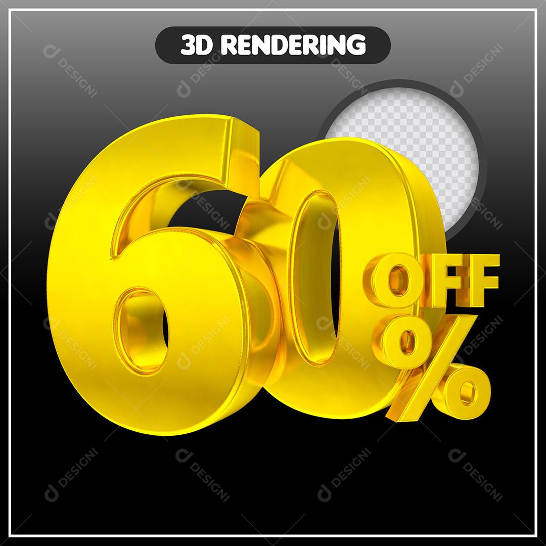 Elemento 3D Para Composição 60% OFF Dourado PSD