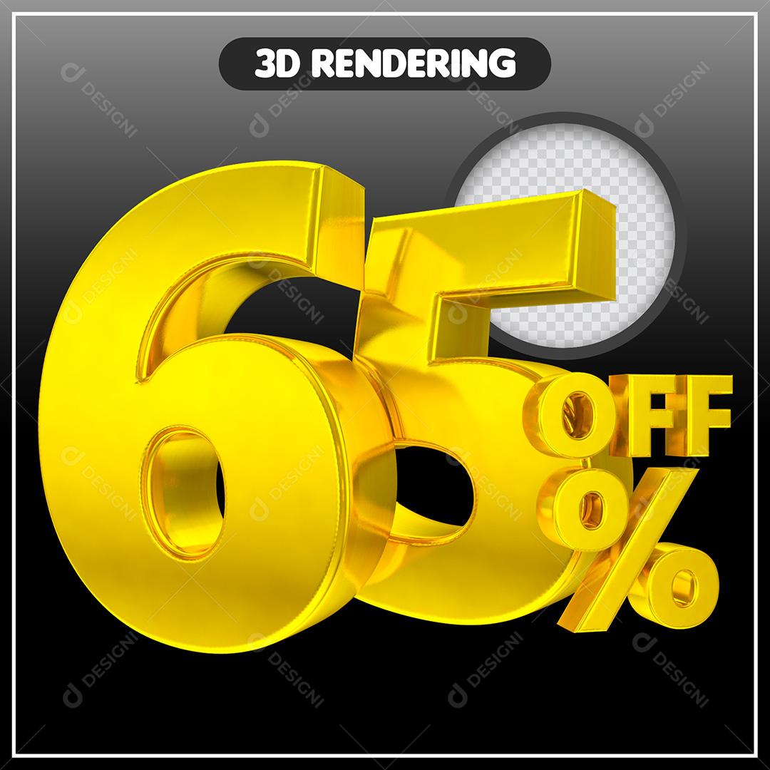 Elemento 3D Para Composição 60% OFF Dourado PSD