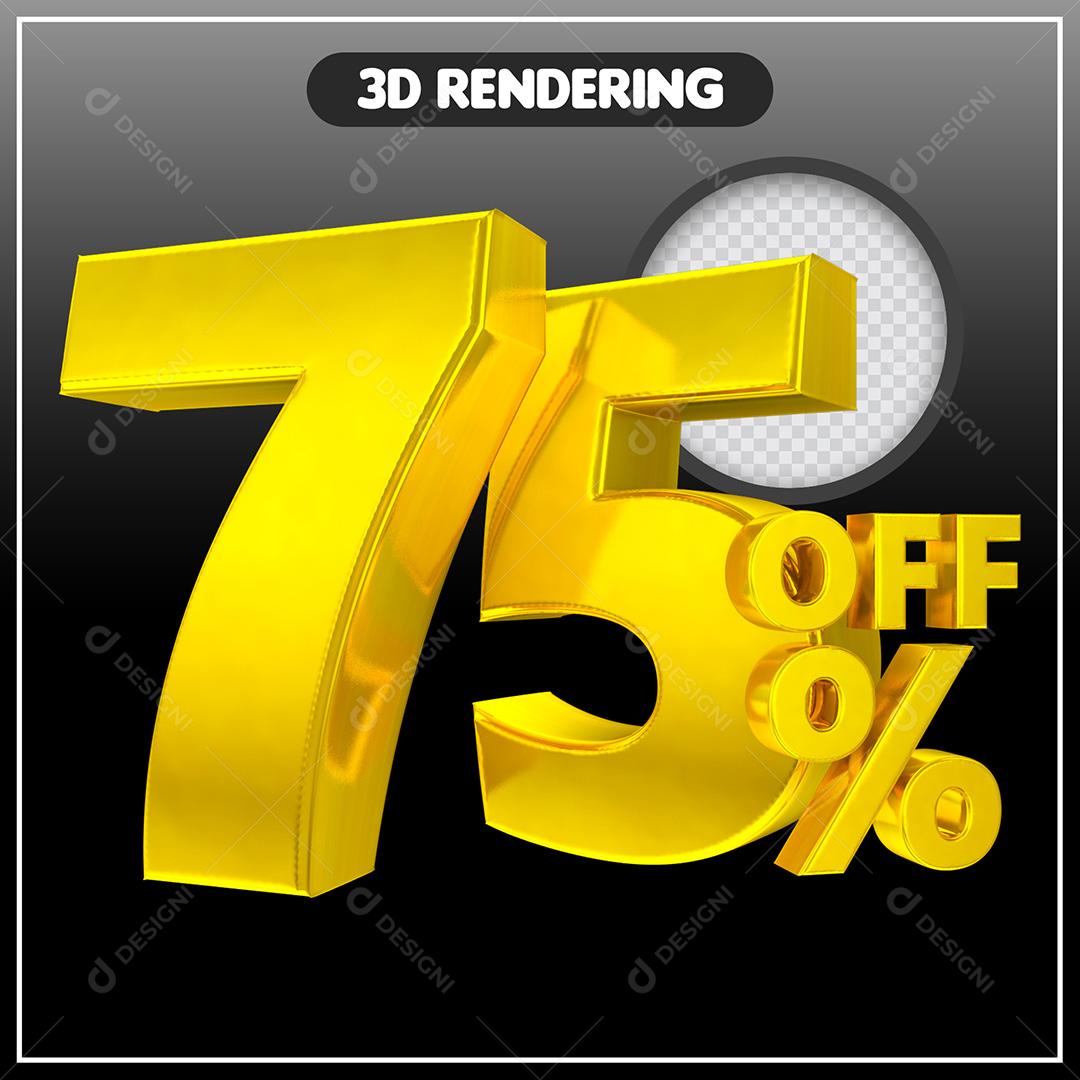 Elemento 3D Para Composição 75% OFF Dourado PSD