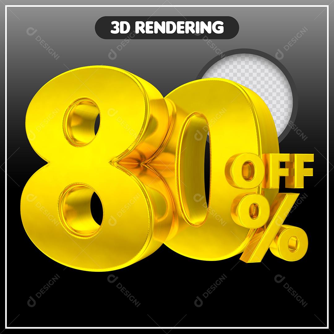 Elemento 3D Para Composição 80% OFF Dourado PSD