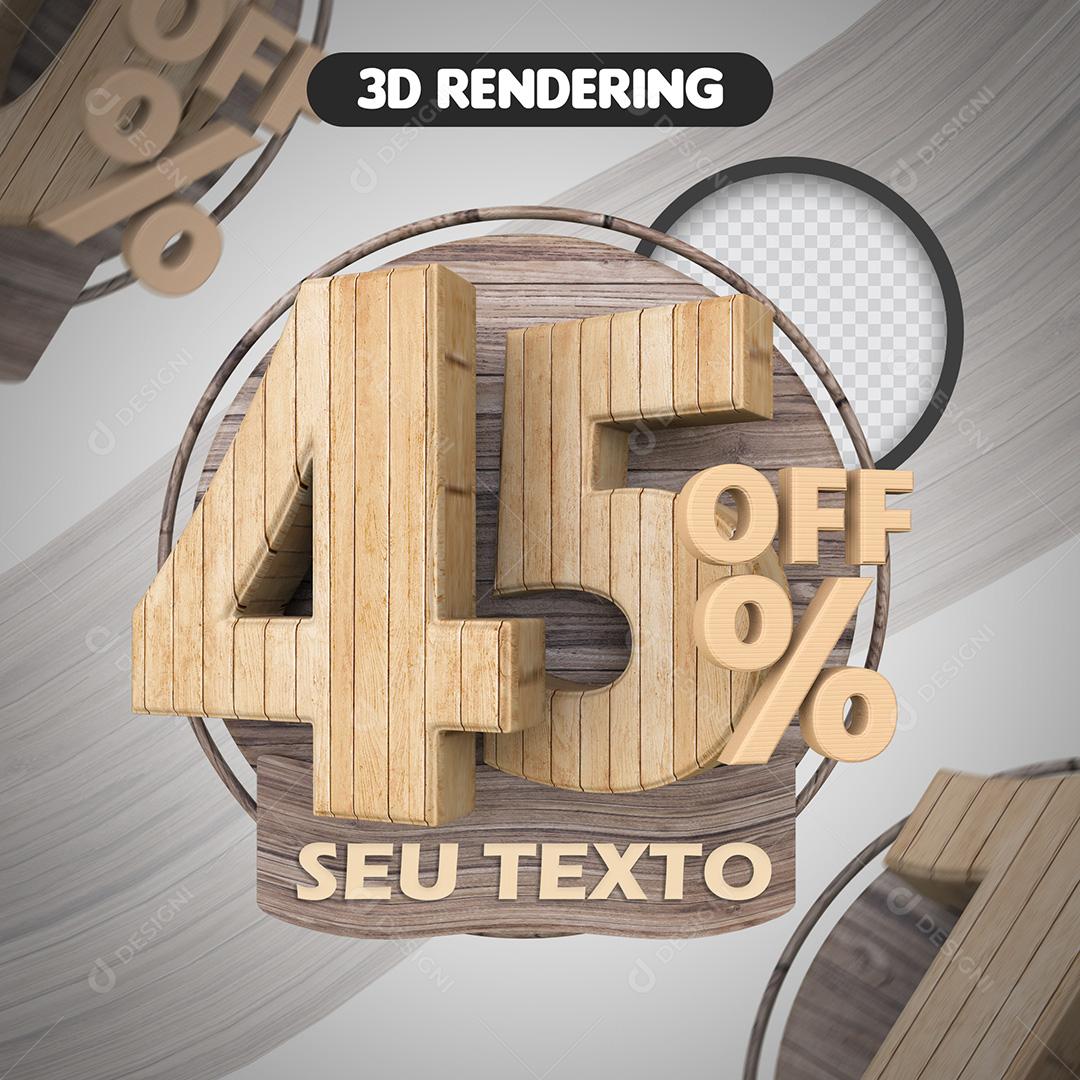 Elemento 3D Para Composição 45% OFF Amadeirado PSD Texto Editável