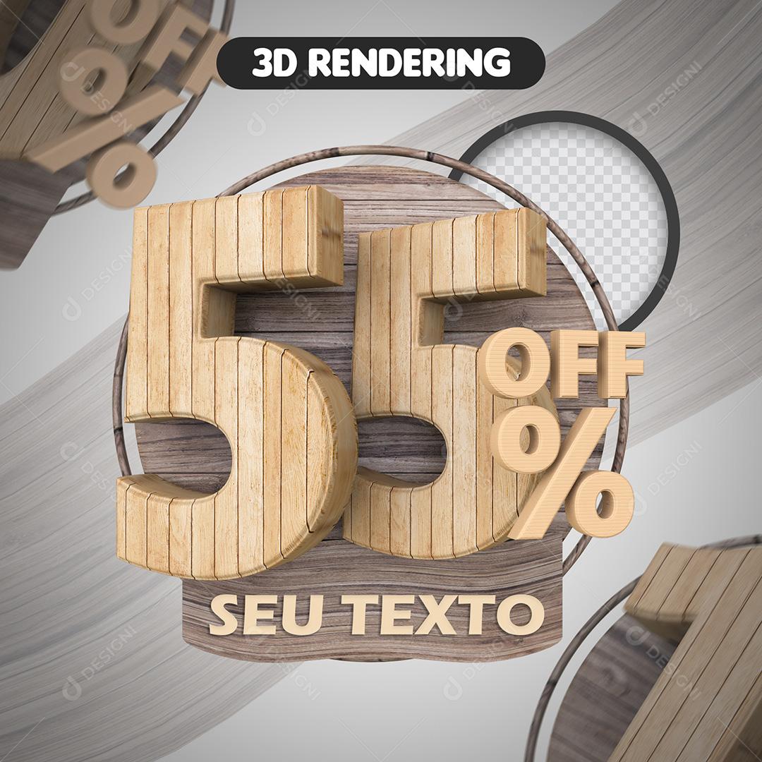 Elemento 3D Para Composição 55% OFF Amadeirado PSD Texto Editável