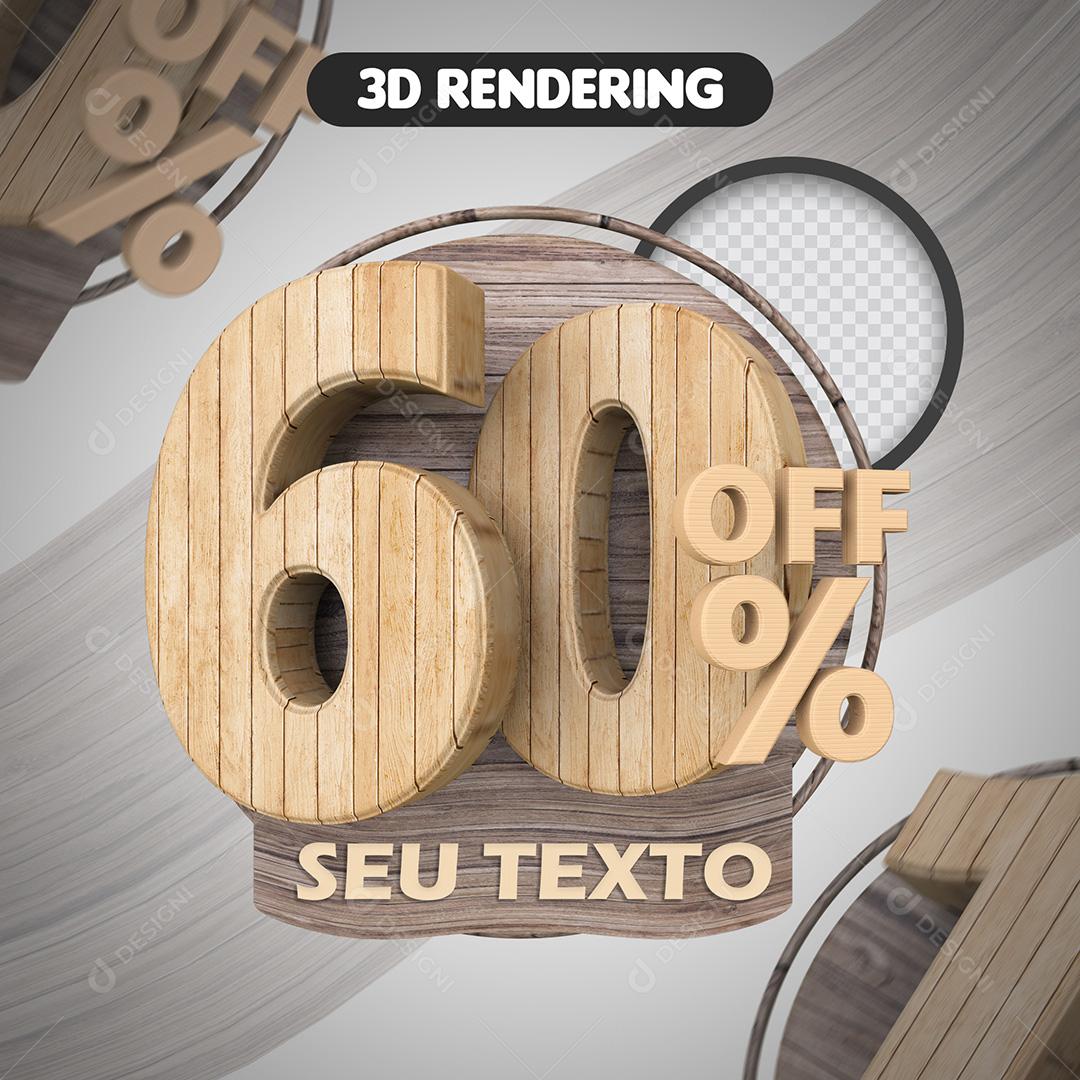 Elemento 3D Para Composição 60% OFF Amadeirado PSD Texto Editável