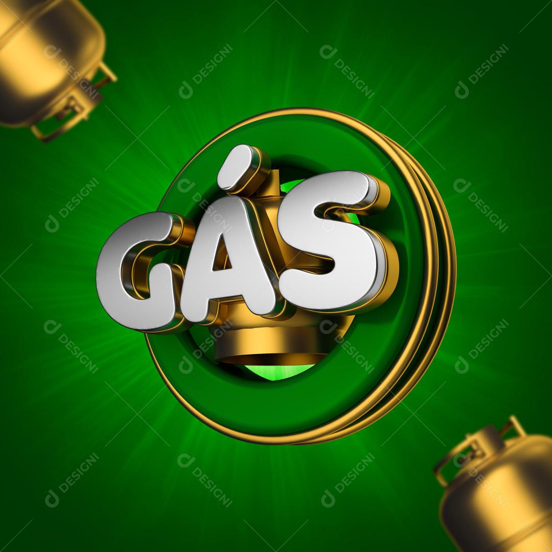 Elemento 3D Para Composição Gás de Cozinha