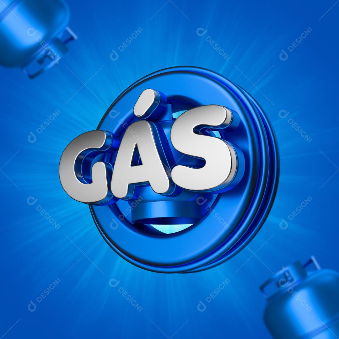 Elemento 3D Para Composição Gás de Cozinha Supermercado Distribuidora de Gás